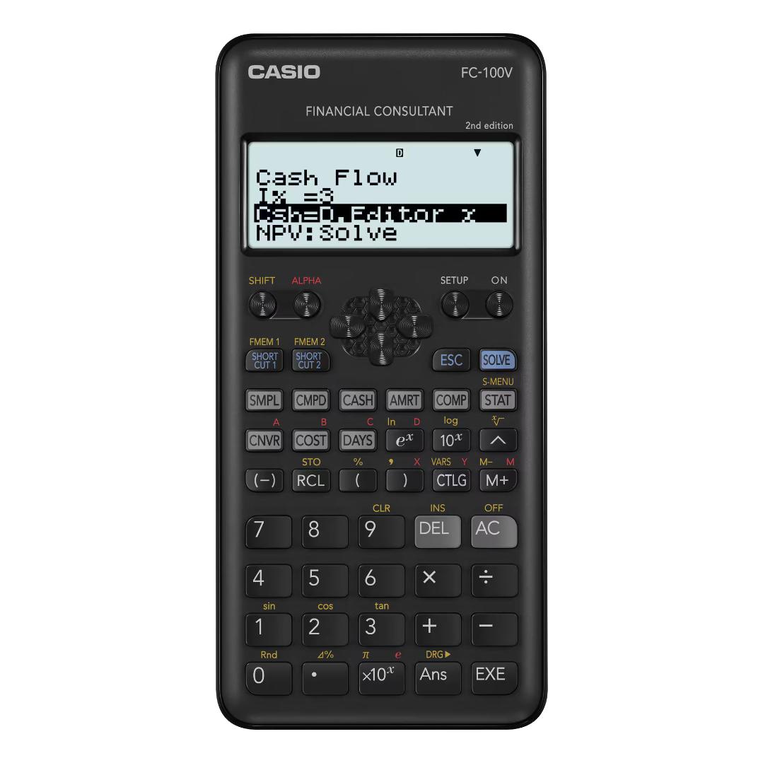Casio FC-100V Financial Calculator - Black